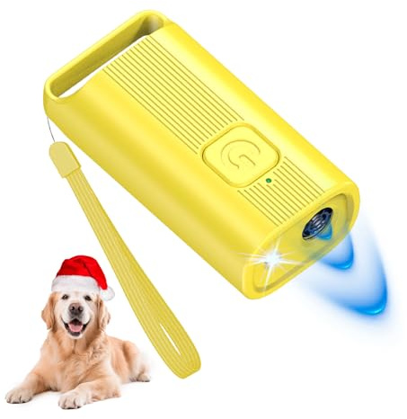 Ultraschall Anti-Bell-Gerät für Hunde – Wiederaufladbares Bellstopp-Gerät mit Blitzlicht & 6,4 m Reichweite, sicher für kleine & mittelgroße Hunde, für drinnen & draußen geeignet