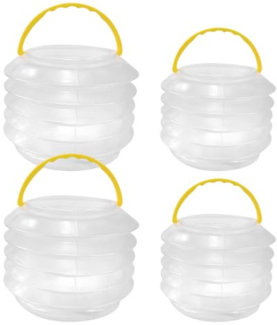 NUOBESTY 4pcs Paint Brush Cleaner Bucket Foldable Portable Painting Water Cup Rinser Paintbrush Washer Cleaning Tank For Watercolor Oil Painting Outdoor