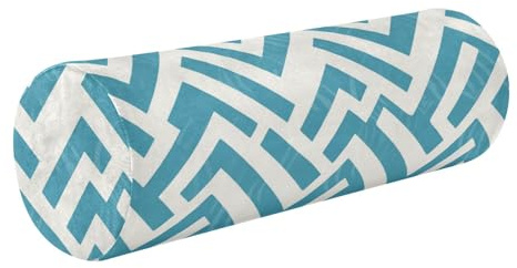 siphylline Hevron - Almohadas redondas pequeñas de espuma viscoelástica terapéutica para el cuello, cojín redondo pequeño con cremallera