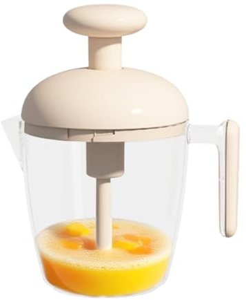 Fouet à œufs | Batteur à œufs | Batteur à œufs manuel pressé à la main | Tasse à mélanger multifonction de 550 ml pour beurre, crème et pâte, un gadget de cuisine pour la pâtisserie
