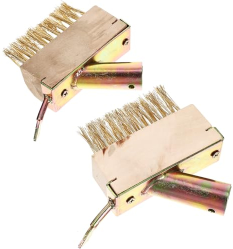 Gadpiparty 2 pièces Brosse Métallique Désherbage Manuelle Brosse à Fil Acier pour Terrasse Nettoyage Mousse Jardin Outil