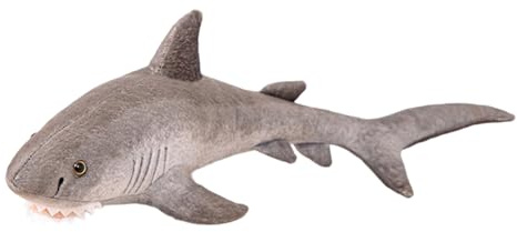 Generisch Doudou requin, 60 cm, mignon, coussin douillet, pour la décoration, animaux marins, douillette, pour et filles, chambre d'enfant, bureau, lit et canapé, vacances