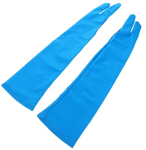 FRCOLOR Long Drawing Gloves for Left and Right Hand Touch and Breathable Two-Finger Artist Gloves for Digital Art and Sketching