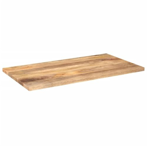 Genérico Tablero de Mesa Rectangular Madera Maciza Mango 100x60x3,8 cm,Mobiliario,Accesorios para mesas,Tableros para mesas,Marrón,371535