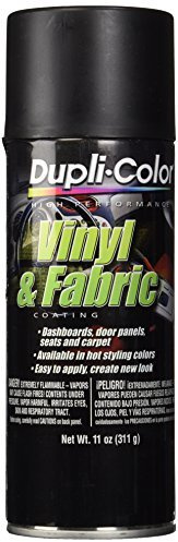 Dupli-Color HVP106 Flat Black High Performance Vinyl and Fabric Spray - 11 oz. - 6 Pack