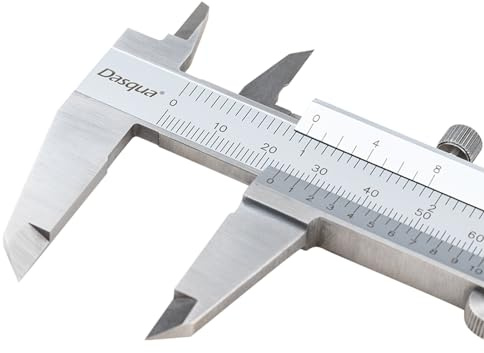 Calibro a corsoio Dasqua, calibro non digitale da 6 in acciaio inox, calibro micrometrico manuale da 0-6 pollici/0-150 mm, 0,05 mm/1/128