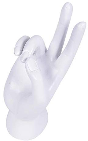Tubayia Siegeszeichens Schaufensterpuppe Hand Modell Schmuckständer Armband Armreif Ringe Display Halter für Zuhause/Geschäft (Weiß)