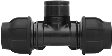 Gebo Plast T-Stück mit Innengewinde PE Klemmfitting Abzweig Klemmverbinder IG (32 x 1 x 32 mm)