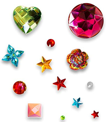 TE-Trend Glitzersteine 1709 Stk. - perfekte Bastelsteine für kreative Strassdekoration & Glitzerdeko - glitzernde Klebesteine für jede Deko-Idee - selbstklebende Strassaufkleber - Dekorationssteine