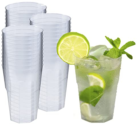 Silverkitchen 30 bicchieri da cocktail da 300 ml, riutilizzabili, lavabili in lavastoviglie, in plastica dura, Made in Germany