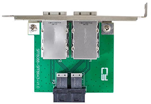 xiwai Dual Ports Mini SAS SFF-8088 all'adattatore per presa PCBA SAS HD SFF-8643 interno con staffa a basso profilo