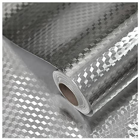 Pegatinas de baldosas Pegatina A Prueba De Aceite Para Cocina, Material De Papel De Aluminio, Pegatina De Pared Impermeable Y A Prueba De Humedad, Pegatina De Pared Autoadhesiva Para Cajón De Armario