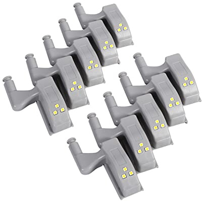 10 Pcs LED Charnière Lumière Intelligent Induction Éclairage De Nuit pour Maison Salon Chambre Cuisine Armoire Placard Penderie Blanc Chaud/Froid