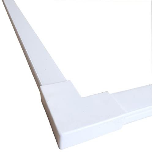 ANGOLO A L per canalina 2m per cavi elettrici 60x40 mm in plastica passacavi bianco coprifili a parete con copertura