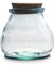 Tower NL826197 Natural Life Recycled Glass Storage Jar with Natural Cork Lid crafted from Sustainable and Natural Materials, 800ml