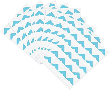 PATIKIL 10 Blätter/240 Stück Foto Ecken PVC Bild Montageetikett Blau | Selbstklebende, für DIY Journal Album Tagebuch Sammelalbum