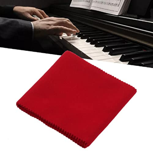 BORDSTRACT Staubschutz Für Klaviertastatur, Klavierabdeckung Klaviertastatur Tuch Weiche Baumwolle Staub Beweis Tuch für 88 Tasten elektronische Tastatur, Digital-Piano 128x15 cm (Rot)
