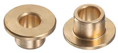 QUARKZMAN 2 Stück Flansch Gleitlager Hülse 8mm Bohrung 12mm AD 10mm Länge 2mm Flansch Dicke Bronze Buchse Selbstschmierende Gleitbuchsen Hülse für Industrielle Anlagen