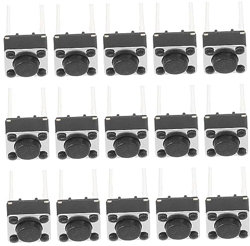 Baluue 100 Stück Taktile Mikrotaster 6x6x4,3mm Momentan Druckknöpfe Ersatz Für Leiterplatte Elektronik Selbstgemacht Zubehör