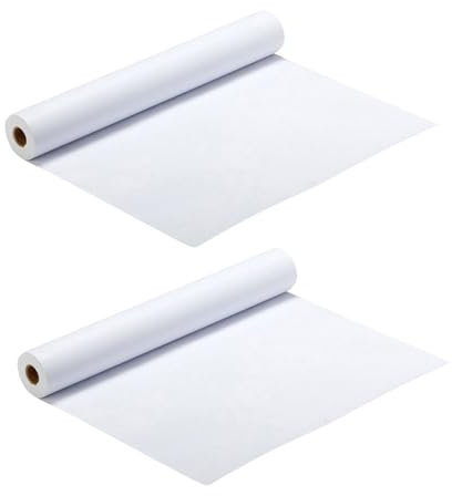 BELLIFFY 2rollen Zeichenpapierrolle Weiß Zum Zeichnen Skizzieren Malen Für Junge Mädchen Hochwertiges Papier Knittert Nicht Leicht Für Kreative Projekte