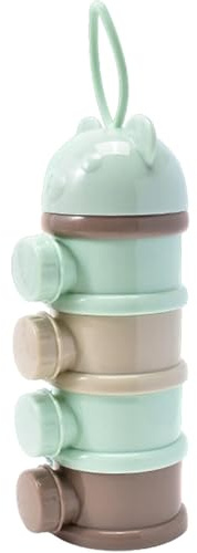 Dispensador de polvo para bebés, contenedor de fórmula para bebés apilable 3x9 con 4 compartimentos, dispensador de leche para de uso múltiple práctico para almacenar bocadillos, leche en polvo