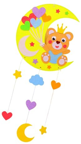 xbiez Traumfänger-Bastelsets für Kinder, inklusive Filzaufkleber, buntes Ornament, handgefertigte Kits für kreative Kunstprojekte