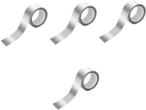 POPETPOP 4 Rollos De Cinta Adhesiva De Aluminio Para Sellar Cableado Material Pegajoso Cinta Conductora De Alta Temperatura Cinta De Reparación De Telas Cinta Metálica Aislante Gruesa