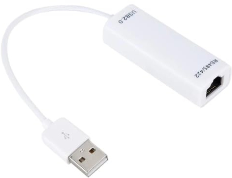 EIMSOAH Adaptador del Convertidor Ethernet, USB a RS485/RS422 Puerto Converter, Grado Industrial con British PL2303 Chip RJ45 Interfaz Antiurge Anti -Thunder