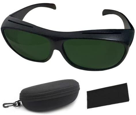 PRESIONQI Safety Glasses OD5+ 200-450nm Eye Protection Glasses, Work Glasses Safety, IPL Protective Lab Goggles, Welding Goggles for Laser Engravers, Hair Removal Laser Treatment