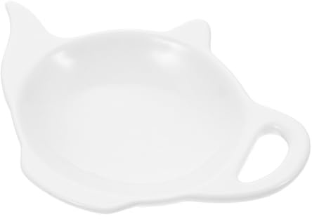 Ipetboom Decorative Ceramic Teabag Dish Multi-Function Coaster Delicate Teabag Holder for Tea Supplies for Home Use and Tea Houses