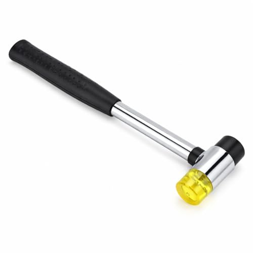 Alomejor guitar repair hammer, dual head soft rubber luthier mallet for fretboard nut bridge maintenance for guitarists luthiers technicians in fretboard adjustment nut repair bridge setup