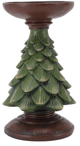 Ornamenti da giardino Portacandele in resina Vintage Decorazione per la casa Grande Pilastro Albero di Natale Portacandele Portacandele per Soggiorno Cucina Tavolo Centrotavola, Regali per Donne