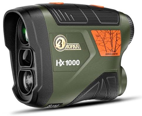 AOFAR Telémetro de Caza 1000 Yardas con Ángulo y Distancia Horizontal | Mide distancia y ángulo; incluye modos de escaneo y velocidad, diseño impermeable para caza y tiro con arco.