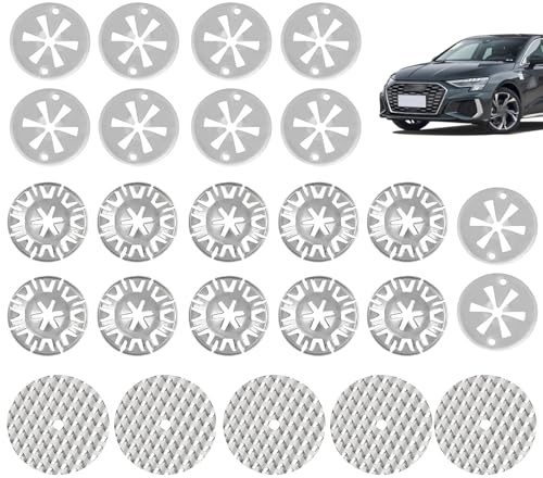 25pcs Vehicle Heat Shield Repair Kit, 30mm Zinc plated Steel Locking Washers, 52mm Stainless Steel Heat Shield Washers, Exhaust Heat Shield Clips Compatible with OE Number N90335004, Most Car Models