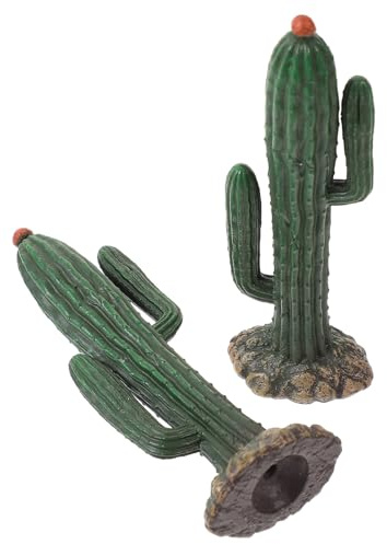 BESPORTBLE Künstliche Kaktusfiguren als Tischdekoration und Heimdeko 2 Stück aus PVC mit Liebenswertem Design in Grün für Wohnzimmer und Garten