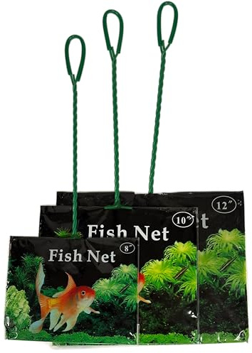 Gingerbread Pet Supply Mesh Aquarium Net (Large Kit - (8,10,12))