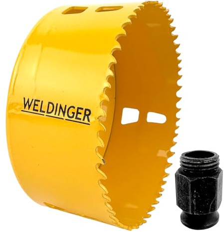 WELDINGER Bi-Metall Lochsäge 100 mm Schnellwechselsystem Metall und Holz