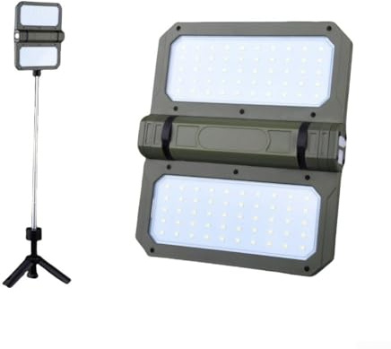 Lampe de camping rechargeable 2000LM LED Solaire Lanterne de Camping Polyvalente Lampe Portable pour Camping Aventures en Plein Air
