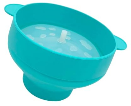 Zunate Silikon Popcorn Maker Skål Fällbar Diskmaskin Säker Anti Stick Mikrovågsugn Popcorn Skål för Hem Kök Pop 15 Koppar på Några Minuter Non Break Material Lätt Att Lagra 2,2 Tum (Turkos)