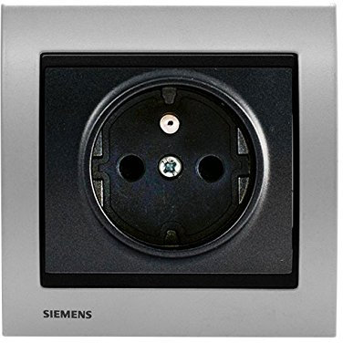 Va et Vient Variateur 500W Anthracite Delta Iris + Plaque Métal Alu Silver