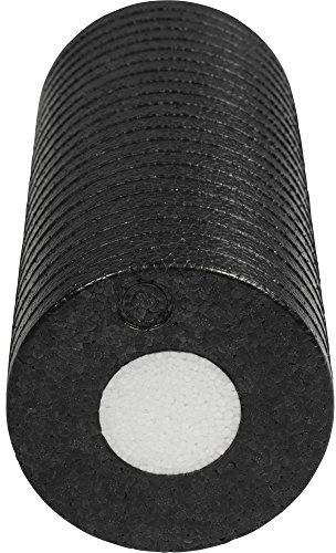 GORILLA SPORTS® Rouleau de Massage Fascias - Dureté Moyenne, L33cm x Ø14cm, Intérieur Amovible, en Mousse, Noir - Rouleau de Fitness, Foam Roller, Entraînement, Automassage, du Dos et Jambes, Pilates
