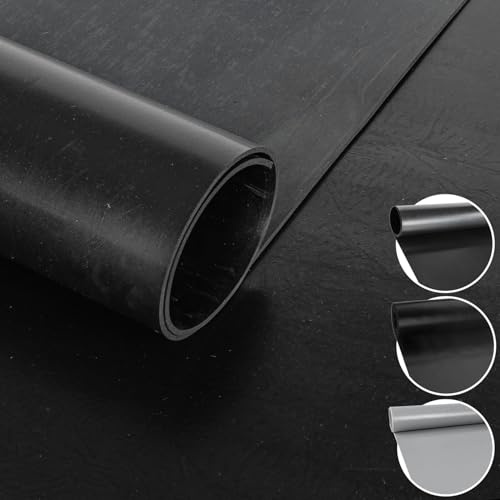 Gummimatte Schutzmatte Meterware Bodenmatte Glatt beidseitig Gummiläufer 100cm Breit 3mm stark Schwarz 500 x 100cm