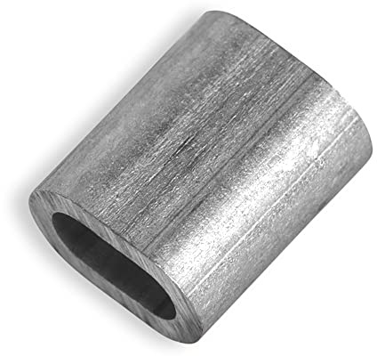 HEAVYTOOL Pressklemmen 4mm Aluminium für Drahtseil 4mm (20 Stück) nach DIN EN 13411-3 (DIN 3093) Presshülsen Alu Klemme Stahlseil Draht Seilverbinder Pressklemme