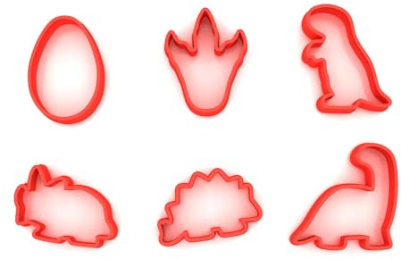Custom Cutters Dinosaur Shape Cutters | MINI/Small Plastic Cutter for Baking, Fondant, Clay, Pastry, Icing, Jewellery (3CM)