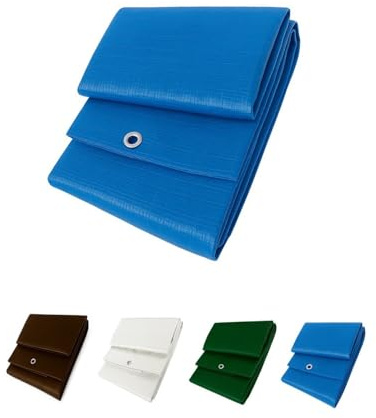 JARDIN202 - Toldo Reforzado Impermeable | Lona Multiusos | con Ojales | Seleccione Medida | 8X12M. (Azul)