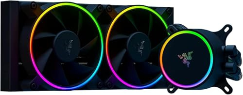 Razer Hanbo RGB All-In-One Liquid Cooler: Ultimate AIO Design - Quiet, Powerful RGB Fans - Silent, Efficient Liquid Cooling - 240MM, Black