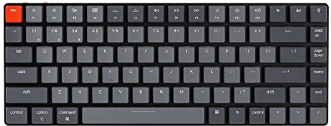 Keychron K3 Versión 2, Teclado Mecánico Bluetooth con Cable Ultradelgado de 75% de Distribución con 84 Teclas, Retroiluminación Blanca, Interruptor Óptico Marrón Intercambiable en Caliente de Bajo