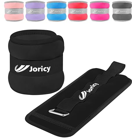 Ankle Weights, Wrist Leg Arm Weights for Women Men with Adjustable Straps, A Pair of 6LBS(3LB Each Weight) Strength Training Weighted for Yoga, Running, Gymnastics, Gym Workout, Black