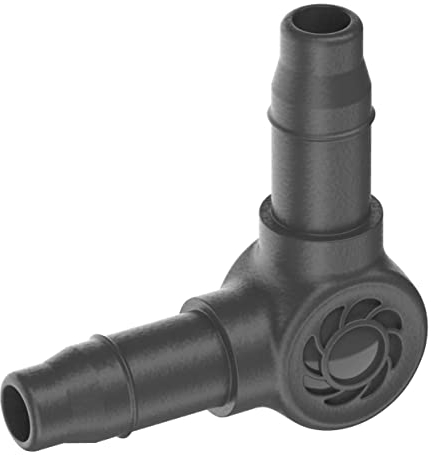 Gardena Micro-Drip-System Raccordo a L 4,6 mm (3/16 pollici): cambiare la direzione di tubi di derivazione/gocciolamento, installazione senza nodi, tecnica collegamento Easy&Flexible (13212-20)