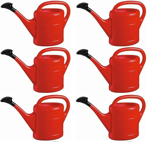 6X Gießkanne 5L ROT + 1x KÜHLSCHRANKMAGNET! Gießkannen Kunststoff für groß & klein, Garten & Zimmerpflanzen Gieskanne Gieskannen Giesskanne 5 Liter Watering Can Kinder Zimmergießkanne
